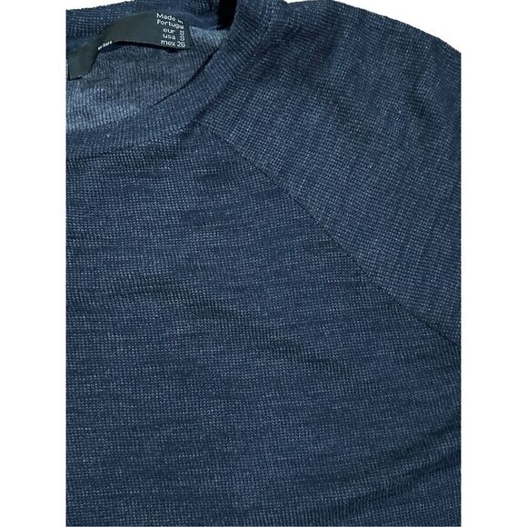 Zara Womens Navy Blue Bodycon Stretchy Casual Midi sz Small - Picture 7 of 9